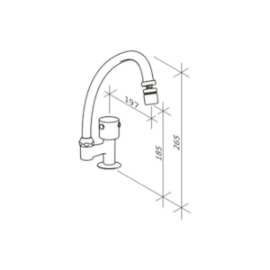 Torneira de Cozinha Banca Saída Lateral Ascot 1167 Fabrimar