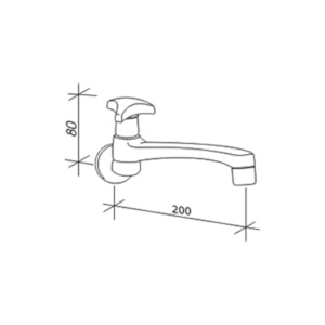 Torneira de Cozinha Parede Top Jet 20cm Aquarius 1171 Fabrimar