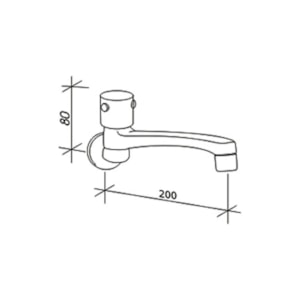 Torneira de Cozinha Parede Top Jet 20cm Ascot 1171 Fabrimar