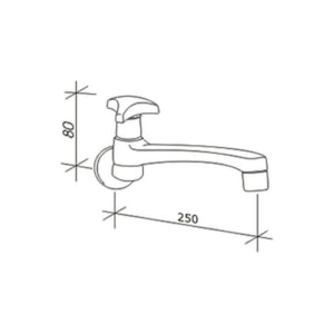 Torneira de Cozinha Parede Top Jet 25cm Aquarius 1170 Fabrimar