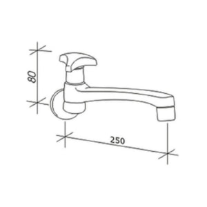Torneira de Cozinha Parede Top Jet 25cm Aquarius 1170 Fabrimar