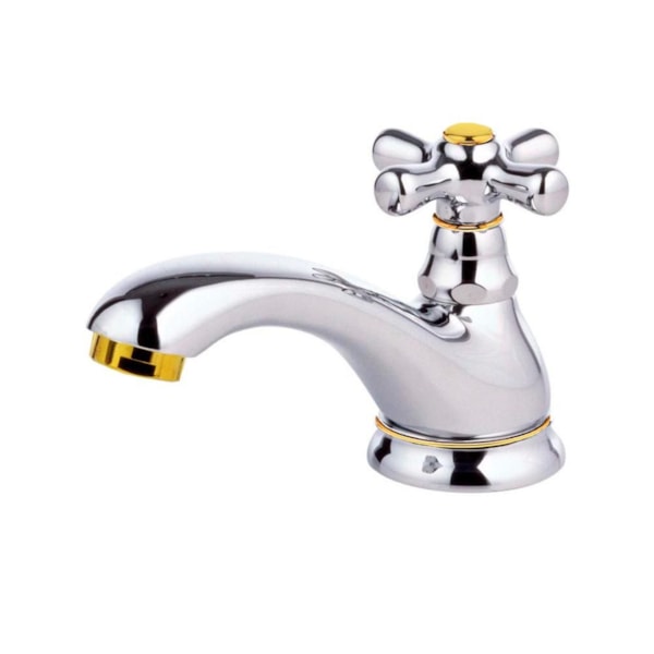 Torneira de Lavatório Mesa Jolie Cromado com Dourado 1194 Fabrimar - Tigre Metais