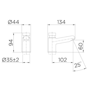 Torneira Docol para Lavatório de Mesa Pressmatic Alfa cod. 00446106