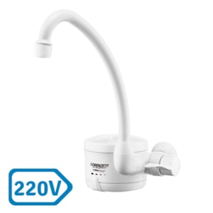 Torneira Elétrica de Parede Loren Easy Lorenzetti Branca 220V 5500W