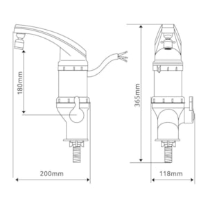 Torneira Elétrica Elegance 4T de Mesa Preta 127V 4800W Fame