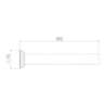 Tubo Entrada (Abnt) 1.1/2X30cm para Sifão de Cozinha Cromado VTE226CWG Esteves