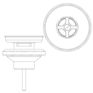 Válvula de Escoamento Lavatório Universal 1601 Fabrimar