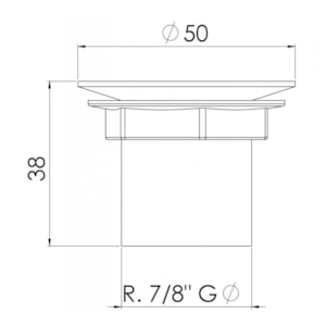 Válvula de Lavatório Comum 2X1 Cromada Curta VVP212CWG Esteves