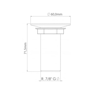 Válvula de Lavatório Cromada com Ladrão 2.3/8X1 VVL214CWG Esteves