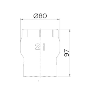 Válvula de Retenção Vertical 2'' R.30102000 - DOCOL