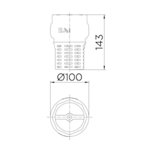 Válvula de Sucção - Poço 2.1/2'' R.30012500 - DOCOL