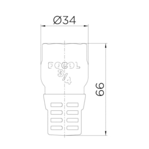 Válvula de Sucção - Poço 3/4'' R.30010600 - DOCOL
