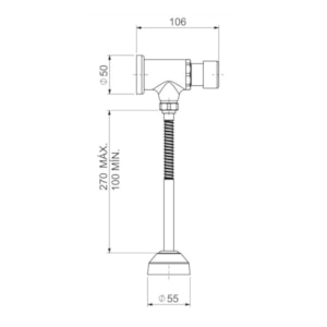Válvula para Mictório Horizontal Decamatic Eco 2572.C Deca