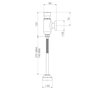 Válvula para Mictório Vertical Decamatic Eco 2573.C Deca