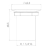 Válvula para Tanque Cromada Plus Ideal 3.1/8X1.1/2 Sem Ladrão VVT223CWG Esteves