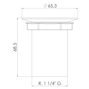 Válvula para Tanque Plus Cromada L.2.1/2X1.1/4 Sem Ladrão VVT236CWG Esteves