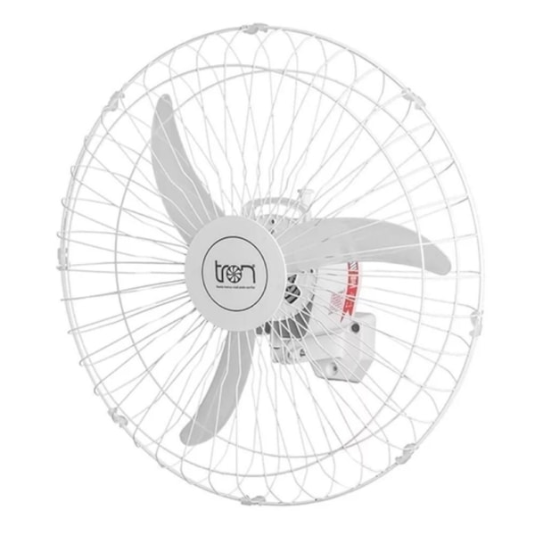 Ventilador de Parede Oscilante 60cm 140W Grade Aço Branco Bivolt Tron