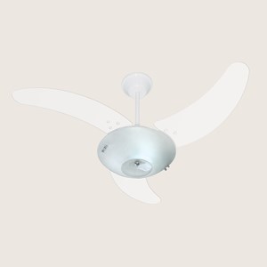 Ventilador de Teto Clean Branco com Pás Transparentes 130W 127V TRON