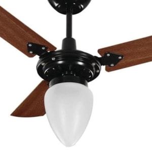 Ventilador de Teto Tron Pera New Preto com Pás Verniz 130W 127V