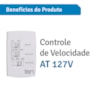 Ventilador de Teto Tron Pera New Preto com Pás Verniz 130W 127V